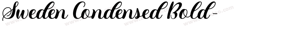 Sweden Condensed Bold字体转换